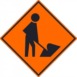 NMC TM234K Workers Sign (Graphic), 30" x 30", .080 HIP Reflective Aluminum