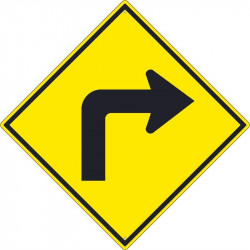 NMC TM240K Right Turn Arrow Sign (Graphic), 30" x 30", .080 HIP Reflective Aluminum