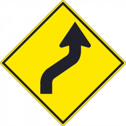 NMC TM243K Lane Shift Left Arrow Sign (Graphic), 30" x 30", .080 HIP Reflective Aluminum
