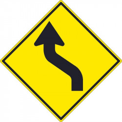 NMC TM245K Lane Shift Right Arrow Sign (Graphic), 30" x 30", .080 HIP Reflective Aluminum