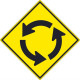 NMC TM247K Roundabout Sign (Graphic), 30" x 30", .080 HIP Reflective Aluminum