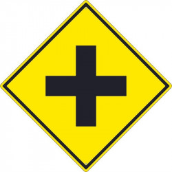 NMC TM248K Crossroad Sign (Graphic), 30" x 30", .080 HIP Reflective Aluminum