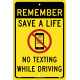 NMC TM251 Remember Save A Life Traffic Sign, 18" x 12"