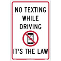 NMC TM252 No Texting While Driving, It's The Law Traffic Sign, 18" x 12"