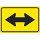 NMC TM255K Large Arrow Two Directions Sign (Graphic), 12" x 18", .080 HIP Reflective Aluminum