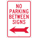 NMC TM31 No Parking Between Signs w/ Left Arrow, 18" x 12"