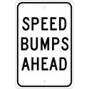 NMC TM35 Speed Bumps Ahead Sign, 18" x 12"