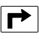 NMC TM501 Advance Turn Arrow Right Sign, 15" x 21"