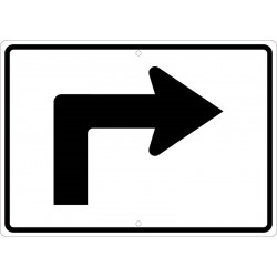 NMC TM501 Advance Turn Arrow Right Sign, 15" x 21"