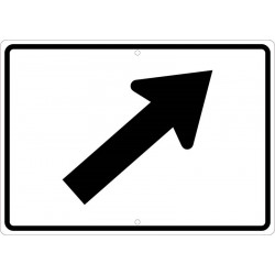 NMC TM505 Auxiliary Diagonal Arrow Right Sign, 15" x 21"