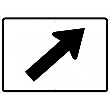 NMC TM505 Auxiliary Diagonal Arrow Right Sign, 15" x 21"