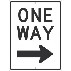 NMC TM511 One Way Arrow Right Sign w/ Arrow, 24" x 18"