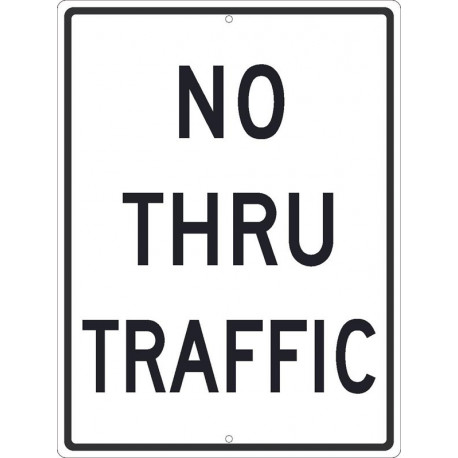 NMC TM515 No Thru Traffic Sign, 24" x 18"