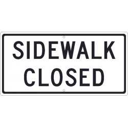 NMC TM516 Sidewalk Closed Sign, 12" x 36"
