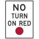 NMC TM533 No Turn On Red Sign (Graphic), 24" x 18"