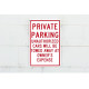 NMC TM58 Private Parking, Unauthorized Cars Will Be Towed Sign, 18" x 12"