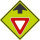 NMC TM611 Yield Ahead Sign w/ Arrow (Graphic)