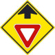 NMC TM611 Yield Ahead Sign w/ Arrow (Graphic)