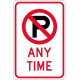 NMC TM622J No Parking Any Time Sign (Graphic), 18" x 12", .080 EGP Reflective Aluminum