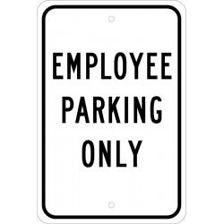 NMC TM623J Employee Parking Only Sign, 18" x 12", .080 EGP Reflective Aluminum
