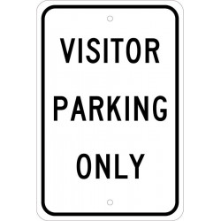NMC TM624J Visitor Parking Only Sign, 18" x 12", .080 EGP Reflective Aluminum