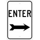 NMC TM78 Enter Sign w/ Right Arrow, 18" x 12"