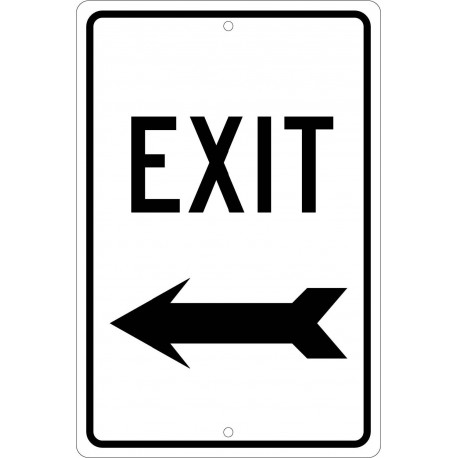 NMC TM79 Exit Sign w/ Left Arrow, 18" x 12"