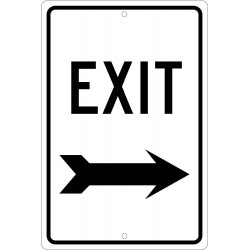 NMC TM80 Exit Sign w/ Right Arrow, 18" x 12"