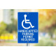 NMC TM84 Handicapped Parking Permit Required Sign, 18" x 12"
