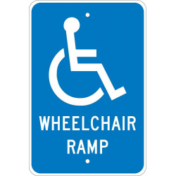 NMC TM86 Wheelchair Ramp Sign, 18" x 12"