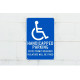 NMC TM90 Handicapped Parking State Permit Required Sign, 18" x 12"