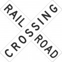 NMC TM9326K Railroad Crossing 2 Sign Panels Cross X, 9" x 48",.080 HIP Reflective Aluminum