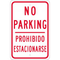 NMC TM98 No Parking Sign (Bilingual), 18" x 12"