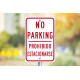 NMC TM98 No Parking Sign (Bilingual), 18" x 12"