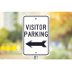 NMC TM9 Visitor Parking Sign w/ Left Arrow, 18" x 12"