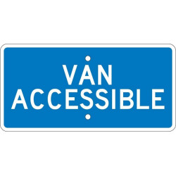 NMC TMA1 Van Accessible Sign, 6" x 12"