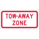 NMC TMA55 Tow-Away Zone Plaque Sign, 6" x 12"