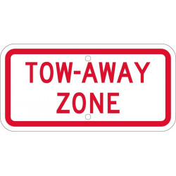 NMC TMA55 Tow-Away Zone Plaque Sign, 6" x 12"