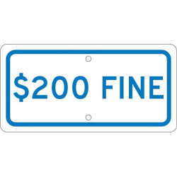 NMC TMA8 $200 Fine Sign, 6" x 12"