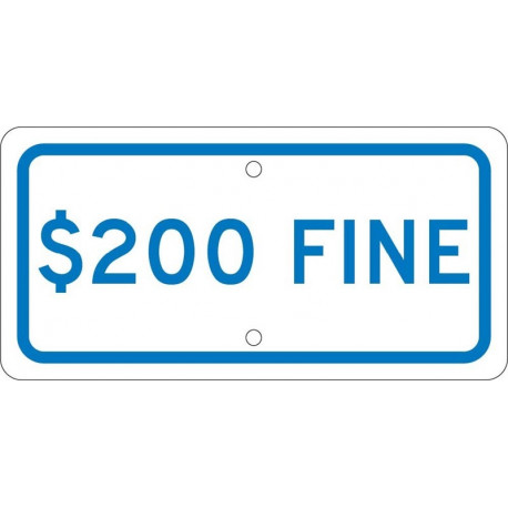 NMC TMA8 $200 Fine Sign, 6" x 12"