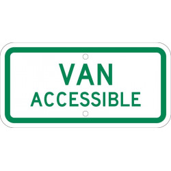 NMC TMAS11 Van Accessible Plaque Sign, 6" x 12"