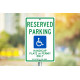 NMC TMS305 Reserved Parking, Handicap Plate Or Permit Only Sign, 18" x 12"