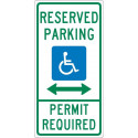 NMC TMS311 Reserved Parking Permit Required Sign, 24" x 12"
