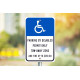 NMC TMS313 Parking By Disabled Permit Only Tow-Away Zone Sign, 18" x 12"