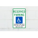 NMC TMS323 Reserved Parking Minimum Fine $250 Sign, 18" x 12"