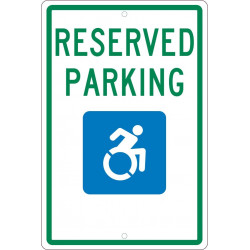 NMC TMS326 Reserved Parking Sign, 18" x 12"