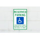 NMC TMS335 Reserved Parking Unauthorized Parking Punishable By $200 Fine Sign, 18" x 12"