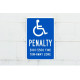 NMC TMS338 Penalty $100-$500 Fine Tow-Away Zone Sign, 18" x 12"