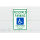NMC TMS341 Reserved Parking, State Disabled Parking Permit Required Sign, 18" x 12"