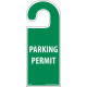 NMC VHT4 Parking Permit, Vehicle Hang Tag, 8.25" x 3.25", Rigid Plastic, Green, 5/Pk